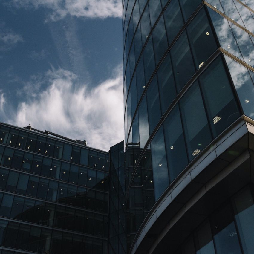 More London Buildings with sky reflection